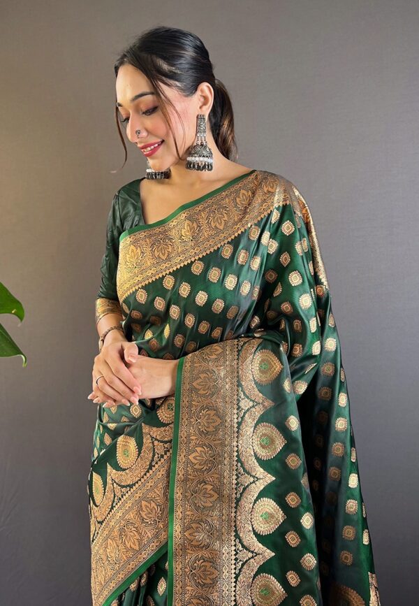 Banarasi Jaal Katan Silk Zari Woven Saree