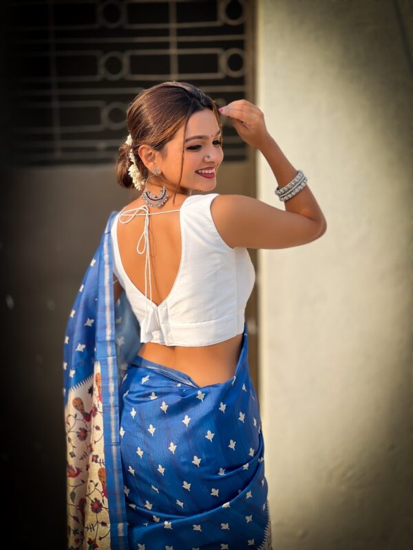 Blue Printed Saree Collection - Image 2